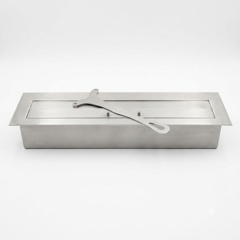SXRX sliding-lid manual bioethanol burner with stainless-steel control lid