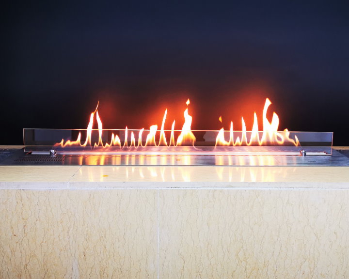 KT Smart Flame Fireplace – Adjustable Real Fire, Remote & App Control for Modern Homes
