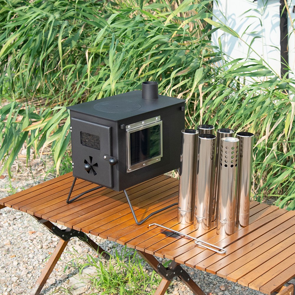 SXFireplace 07014 Compact Camping Wood Stove with Glass Sides – image 2
