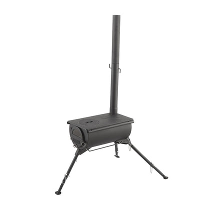 SXFireplace 05005 Portable Tent Wood Stove with Side Shelves
