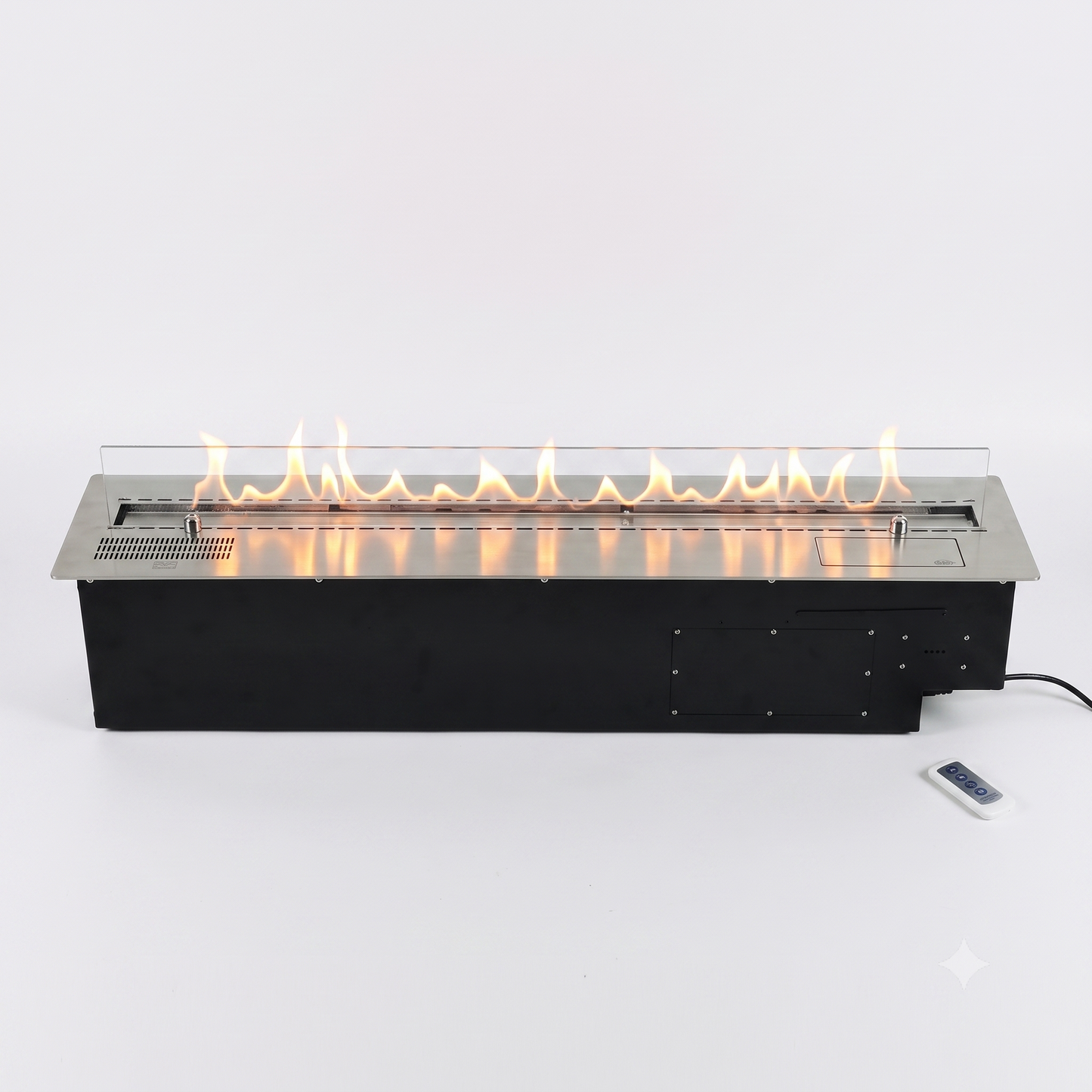 Cheminée KT Smart Flame – Feu réel réglable, télécommande et application pour les maisons modernes