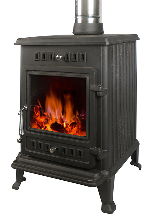 SXFireplace ECB50 Compact Cast Iron Wood-Burning Stove