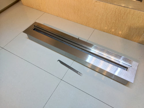 SXFireplace Modern Stainless Steel Ventless Fireplace Burner Insert