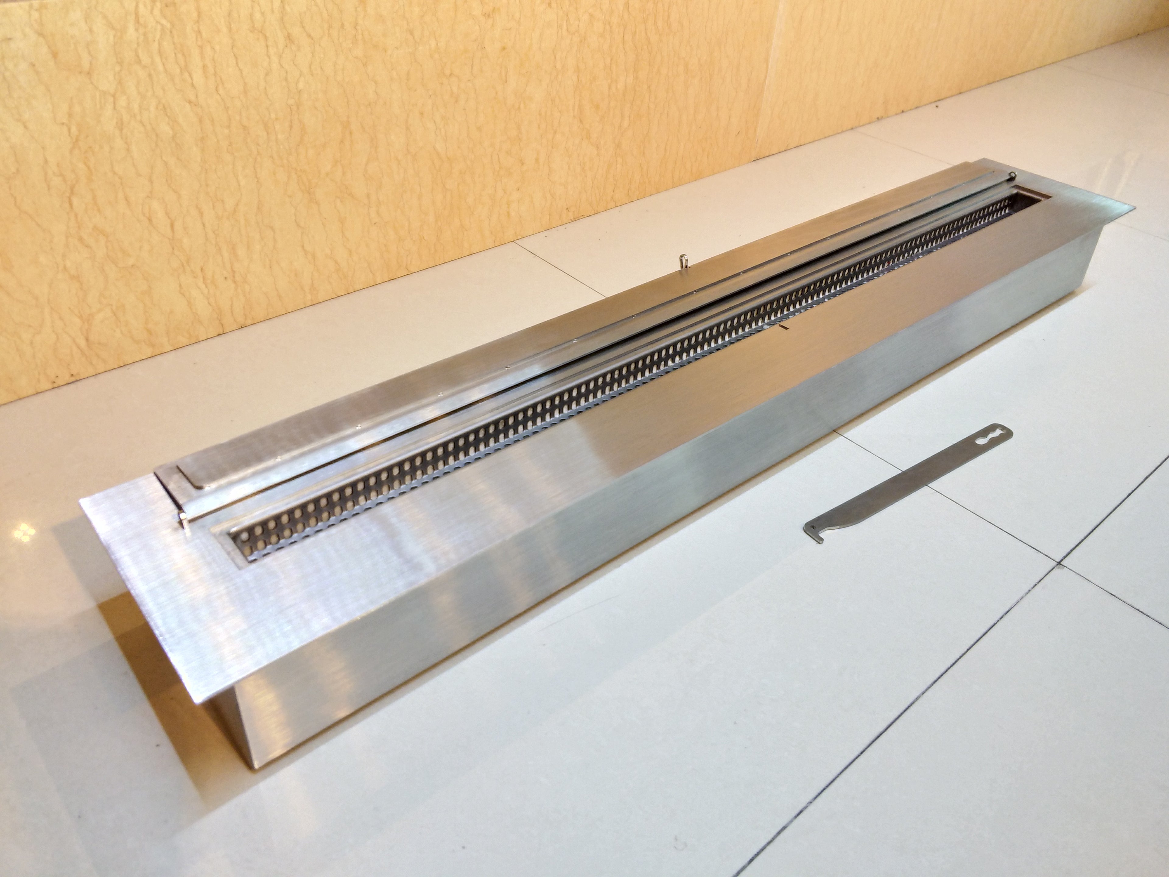 SXFireplace Moderner, ventloser Kaminbrennereinsatz aus Edelstahl