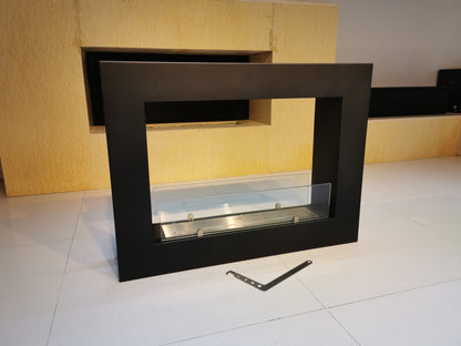 SXFireplace Moderner, ventloser Kaminbrennereinsatz aus Edelstahl
