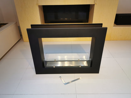 SXFireplace Moderner, ventloser Kaminbrennereinsatz aus Edelstahl