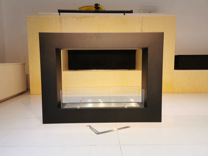 SXFireplace Moderner, ventloser Kaminbrennereinsatz aus Edelstahl