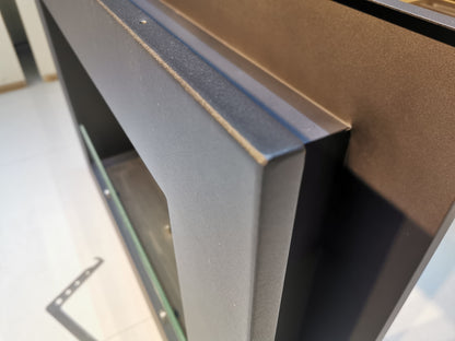 SXFireplace Moderner, ventloser Kaminbrennereinsatz aus Edelstahl