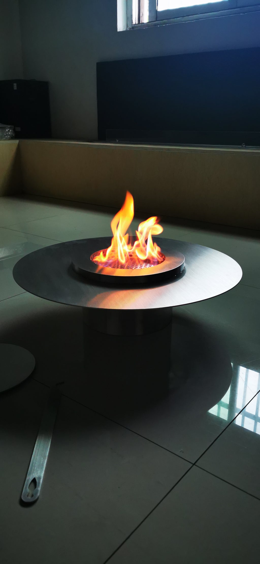 SXFireplace Moderner, ventloser Kaminbrennereinsatz aus Edelstahl
