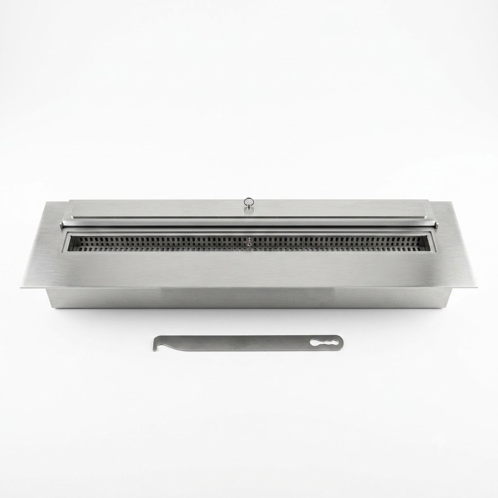 SXFireplace Insert de cheminée sans évent moderne en acier inoxydable