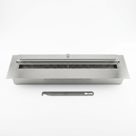 SXFireplace Moderner, ventloser Kaminbrennereinsatz aus Edelstahl
