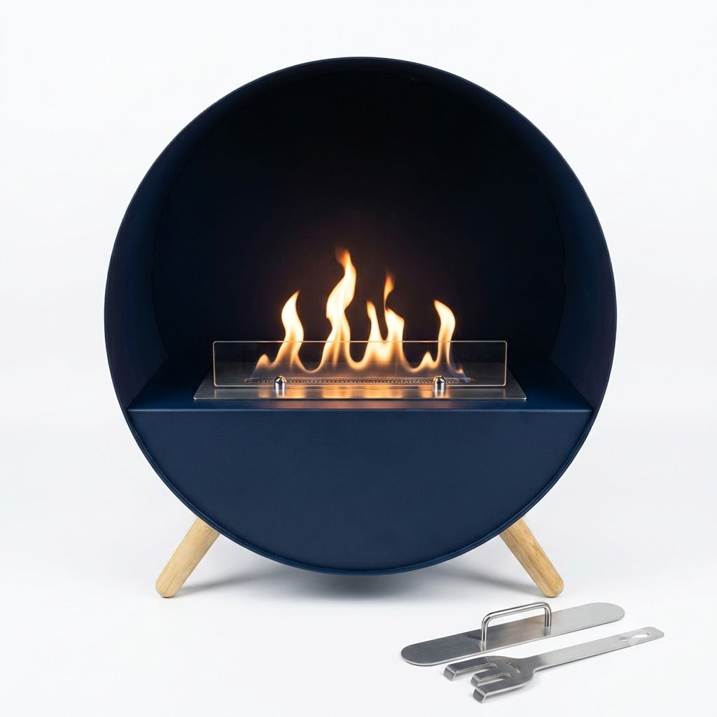 SXFireplace Moderner, ventloser Kaminbrennereinsatz aus Edelstahl