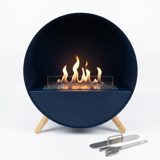 SXFireplace Moderner, ventloser Kaminbrennereinsatz aus Edelstahl