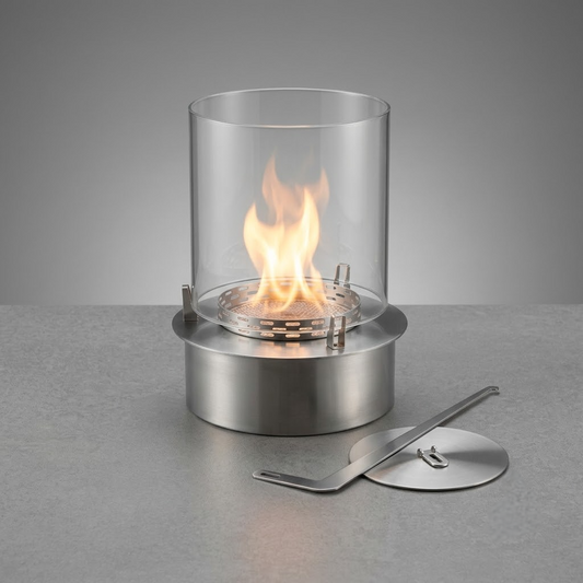 SXFireplace Moderner, ventloser Kaminbrennereinsatz aus Edelstahl
