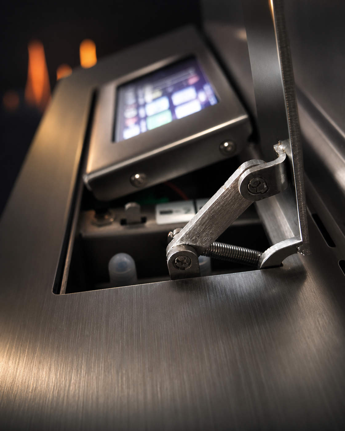 SXRX smart fireplace precision control mechanism detail